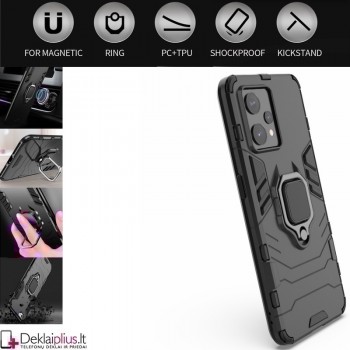 Sustiprintas dėklas 4in1 - juodas (Oneplus Nord Ce 2 Lite 5G/Realme 9 Pro)